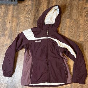 Columbia zip up hooded winter jacket